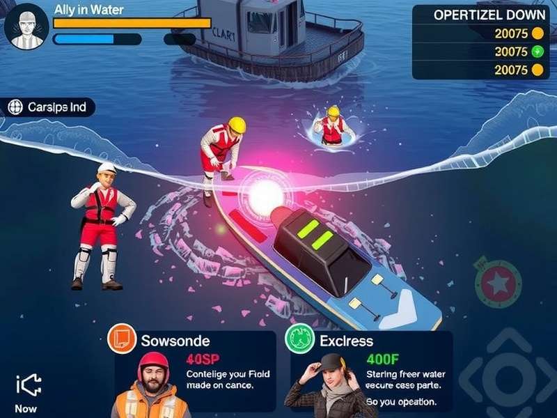 Flood Force gameplay showing water rescue operations